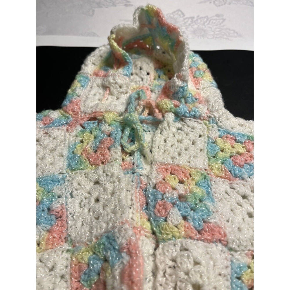 Handmade Crocheted Hooded Pompom Baby Cardigan Sweater